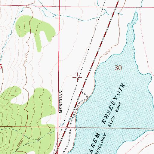 Topographic Map of Koosharem Reservoir Recreation Site, UT