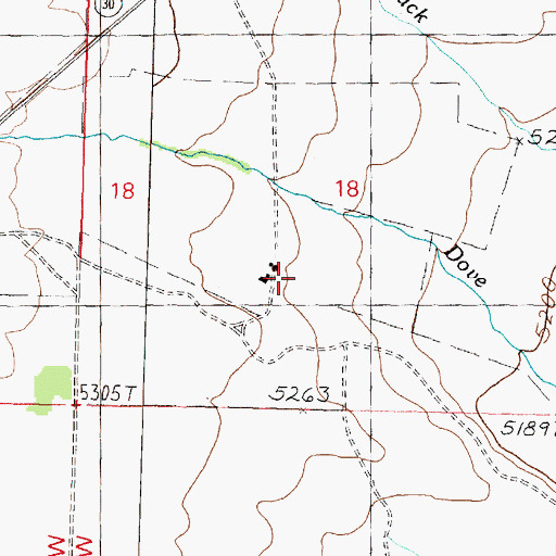 Topographic Map of Kunzlers Ranch, UT