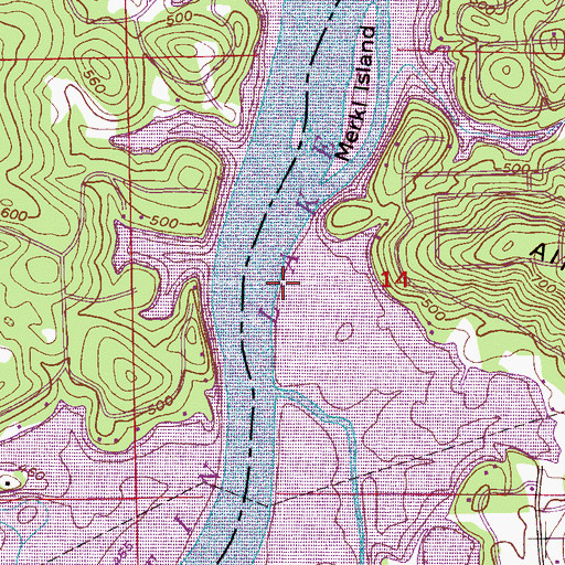 Topographic Map of Howells Mill (historical), AL
