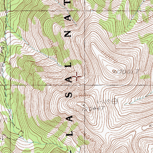 Topographic Map of La Sal Peak, UT