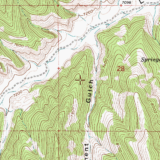 Topographic Map of Lake Canyon Wildlife Management Area, UT
