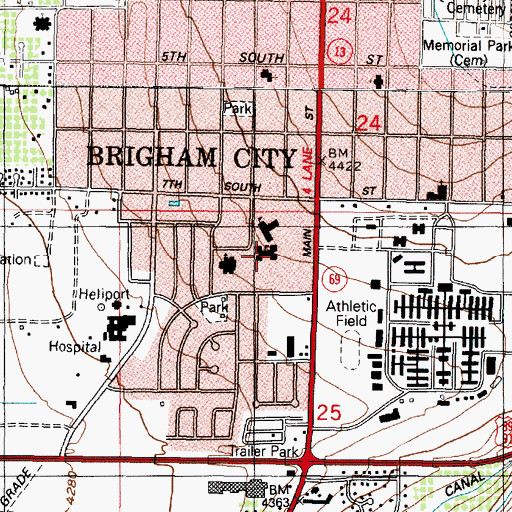 Topographic Map of Lake View Elementary School, UT