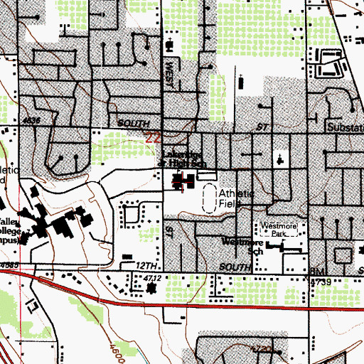 Topographic Map of Lakeridge Junior High School, UT