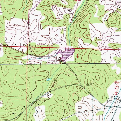 Topographic Map of Huttos Lake, AL