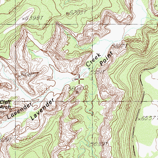 Topographic Map of Lavender Point, UT