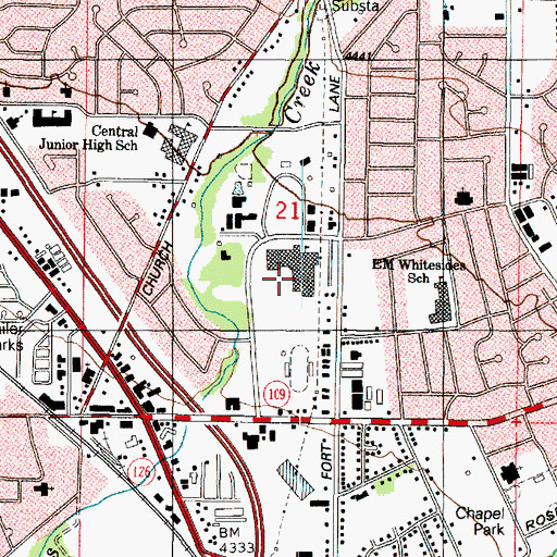 Topographic Map of Layton High School, UT