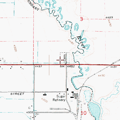 Topographic Map of Lewiston City Cemetery, UT