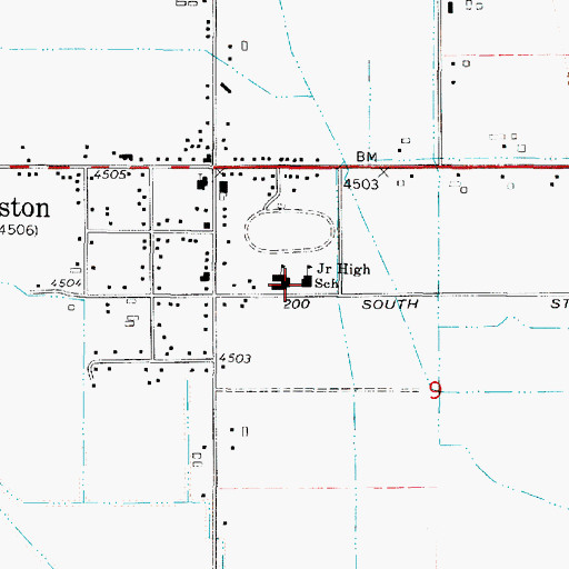 Topographic Map of Lewiston Elementary School, UT