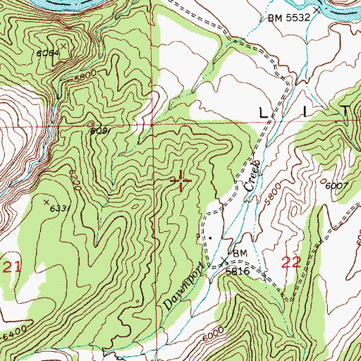 Topographic Map of Little Hole Wildlife Management Area, UT