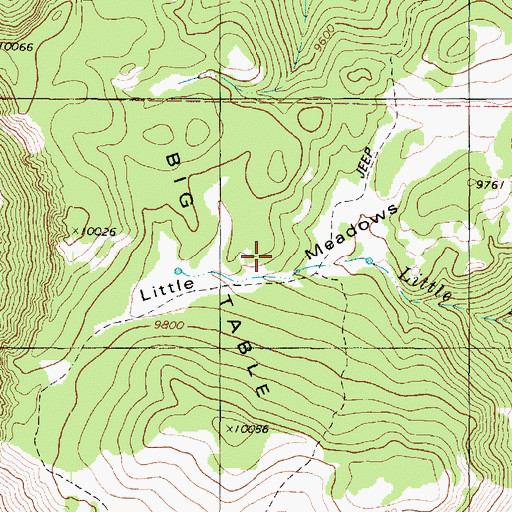 Topographic Map of Little Meadows, UT