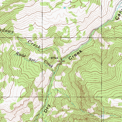 Topographic Map of Little Meadows Creek, UT