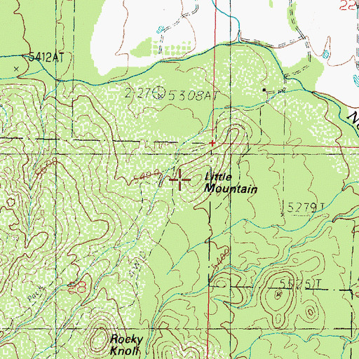 Topographic Map of Little Mountain, UT