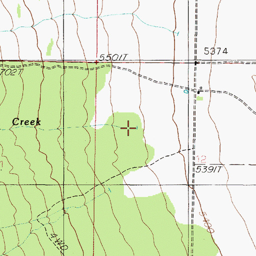 Topographic Map of Little Oak Creek, UT