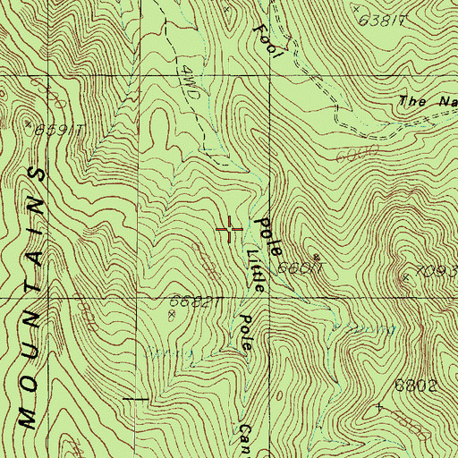 Topographic Map of Little Pole Canyon, UT