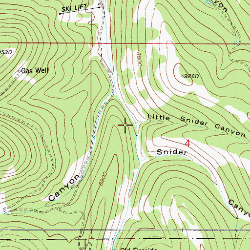Topographic Map of Little Snider Canyon, UT
