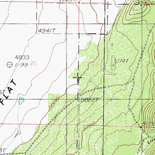 Topographic Map of Little Wild Horse Canyon, UT