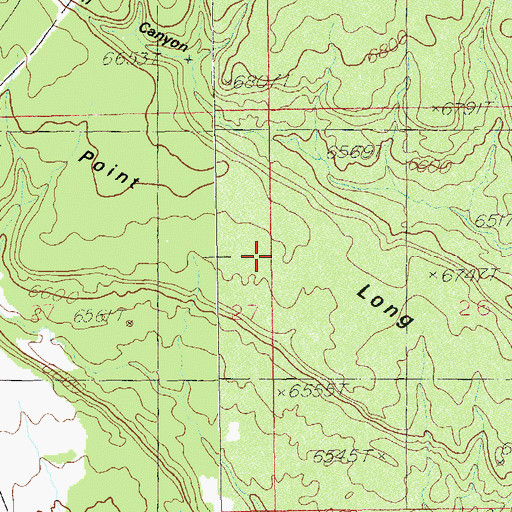 Topographic Map of Long Point, UT
