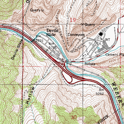 Topographic Map of Lost Valley, UT