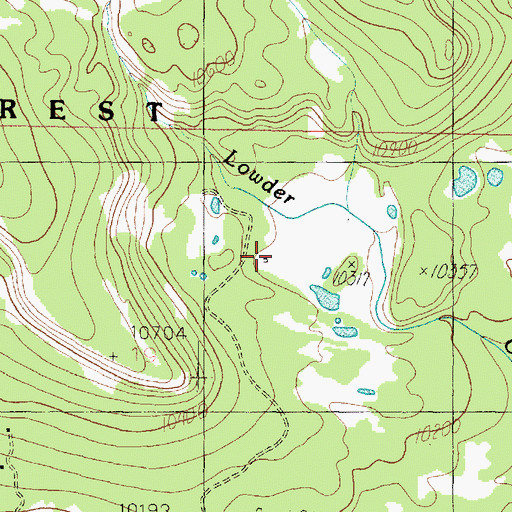 Topographic Map of Louder Ranger Station, UT
