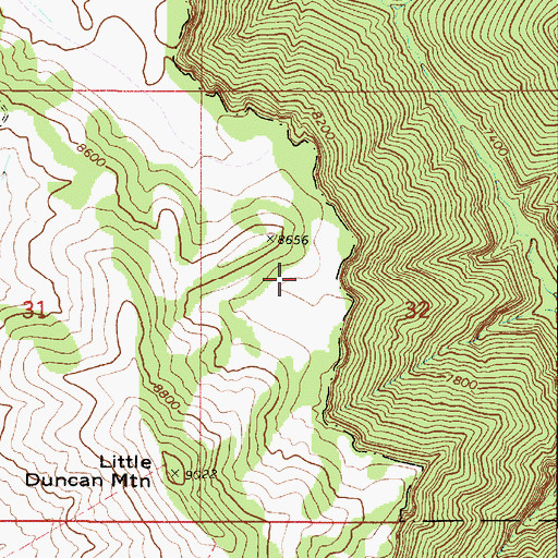 Topographic Map of Lunds Cabin (historical), UT