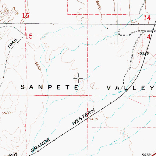Topographic Map of Manti Meadows Waterfowl Management Area, UT