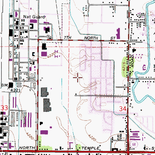 Topographic Map of Meadowlark Elementary School, UT