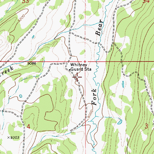 Topographic Map of Mill City Ghost Town, UT