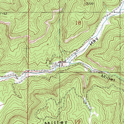 Topographic Map of Millet Canyon, UT