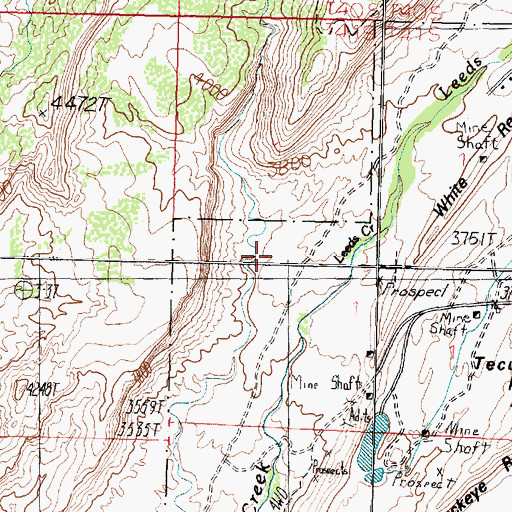 Topographic Map of Milltown (historical), UT