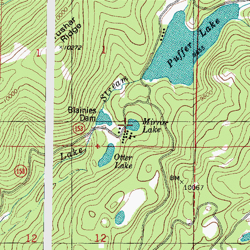 Topographic Map of Mirror Lake, UT