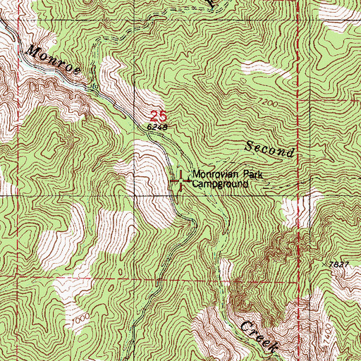 Topographic Map of Monrovian Park Campground, UT