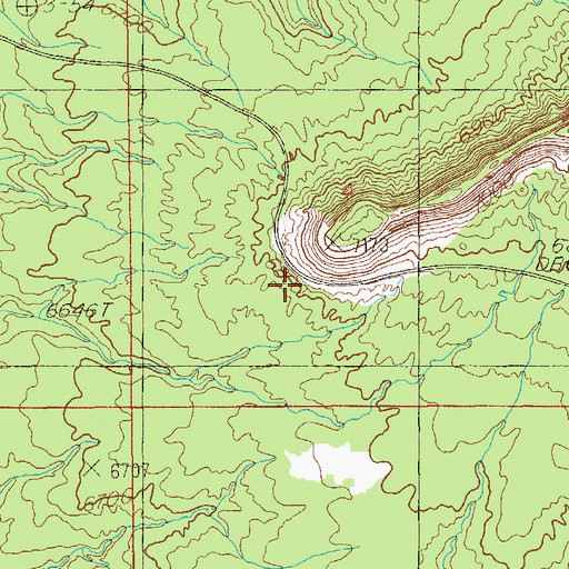 Topographic Map of Monument Valley Overlook, UT