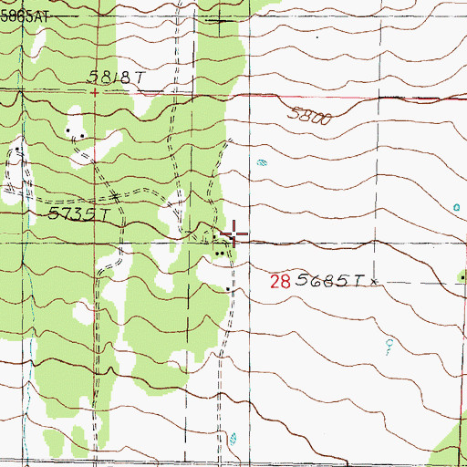 Topographic Map of Morris Ranch, UT