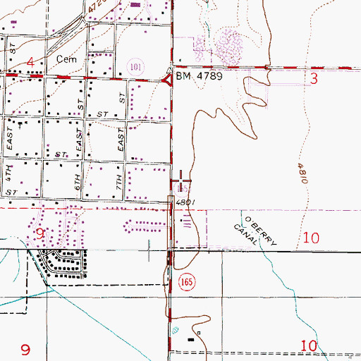 Topographic Map of Mountain Crest High School, UT