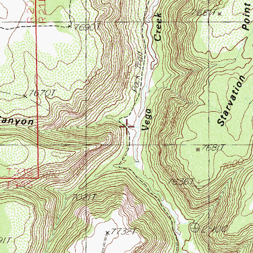 Topographic Map of Mud Canyon, UT