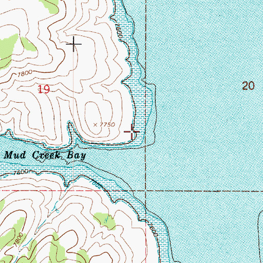 Topographic Map of Mud Creek Fisherman Access, UT