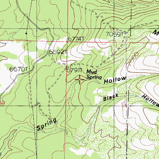 Topographic Map of Mud Spring, UT