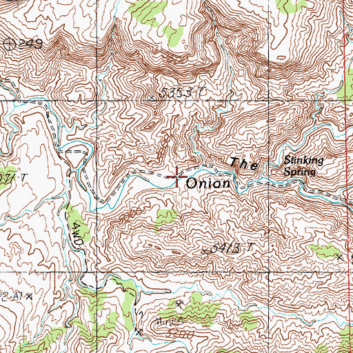 Topographic Map of The Narrows, UT