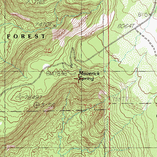 Topographic Map of Natural Bridges National Monument Visitor Center, UT
