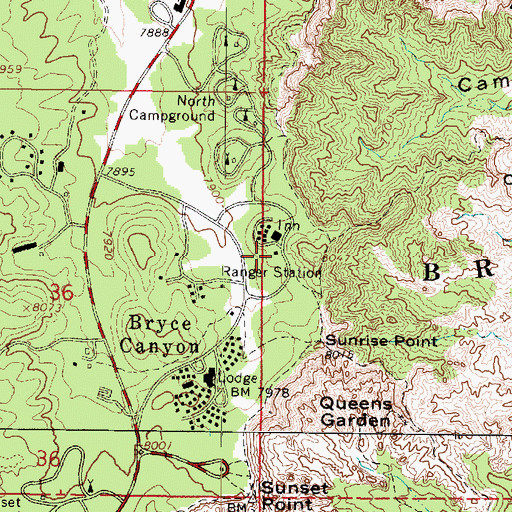 Topographic Map of Nature Center, UT