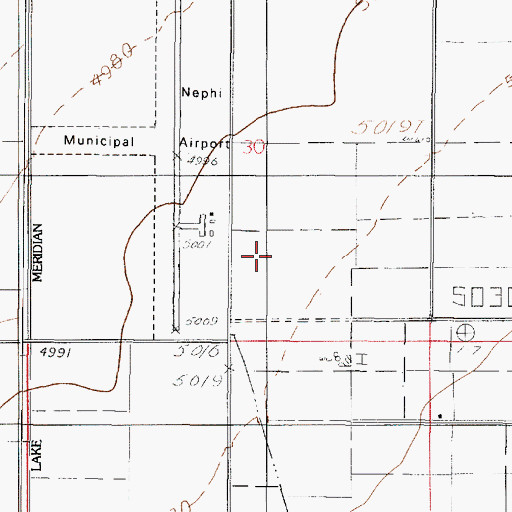 Topographic Map of Nephi Heliport, UT