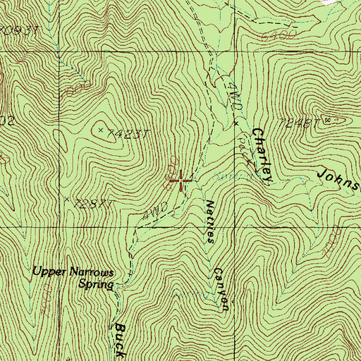 Topographic Map of Netties Canyon, UT