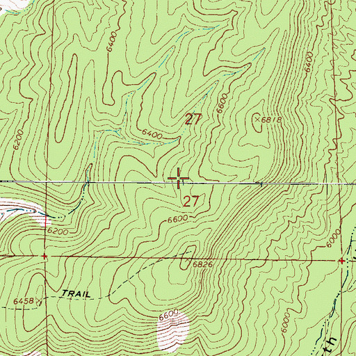 Topographic Map of North Hollow Wildlife Management Area, UT