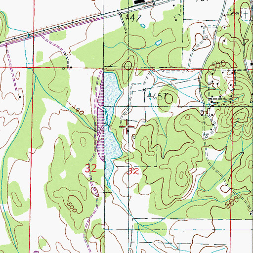 Topographic Map of Kingston Plantation (historical), AL