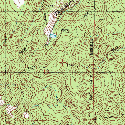 Topographic Map of North Ogden Peak, UT