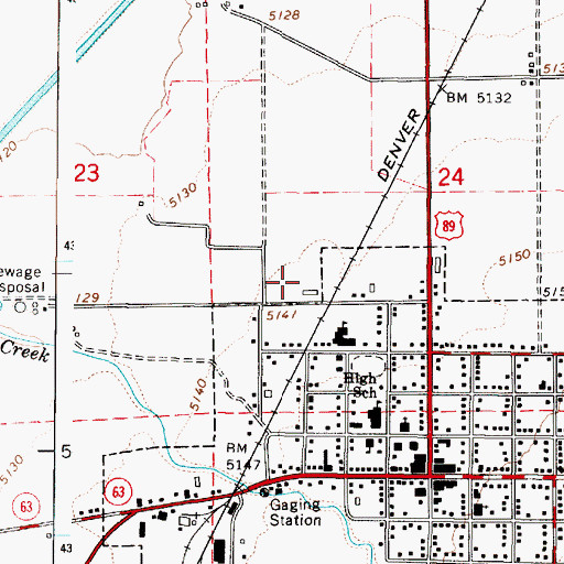 Topographic Map of North Sevier High School, UT