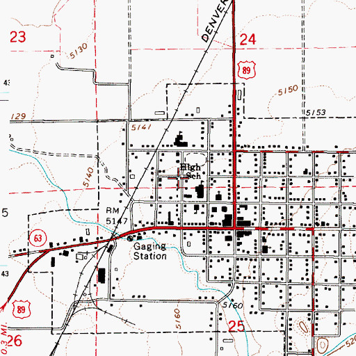 Topographic Map of North Sevier Middle School, UT