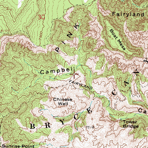 Topographic Map of Oastler Castle (historical), UT