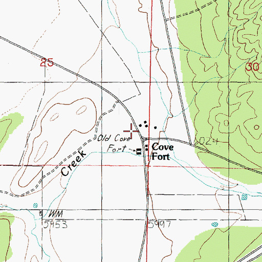 Topographic Map of Old Cove Fort (historical), UT