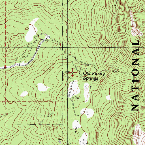 Topographic Map of Old Pinery Springs, UT